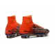 Nike Mercurial Superfly V FG Nuovo Scarpa da Calcio Uomo Arancio Nero Blu