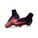 Nike Mercurial Superfly V FG Nuovo Scarpa da Calcio Uomo Viola Arancio