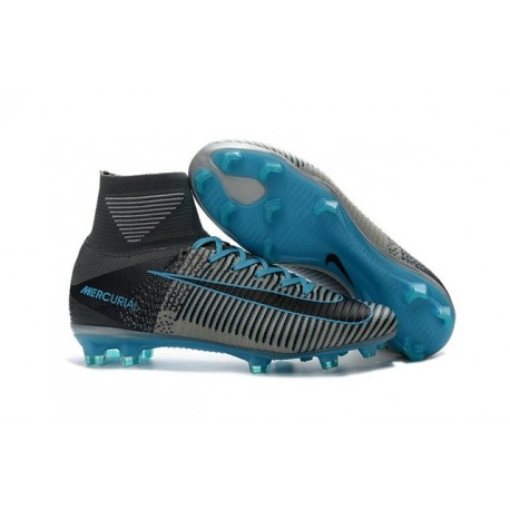 Scarpe da Calcio Nike Mercurial Superfly 5 FG ACC Grigio Blu Nero