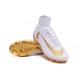 Nike Mercurial Superfly V FG Scarpa Calcio Real Madrid FC Bianco Oro