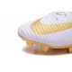 Nike Mercurial Superfly V FG Scarpa Calcio Real Madrid FC Bianco Oro