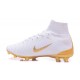 Nike Mercurial Superfly V FG Scarpa Calcio Real Madrid FC Bianco Oro