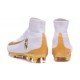Nike Mercurial Superfly V FG Scarpa Calcio Real Madrid FC Bianco Oro