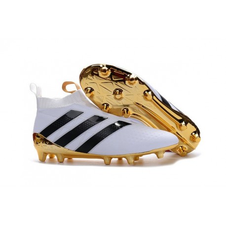 adidas Scarpa da Calcio ACE16+ PureControl FG Bianco Oro Nero