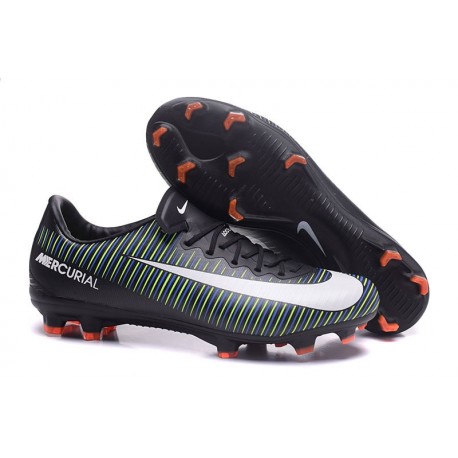 Nuovo Scarpe da Calcio Nike Mercurial Vapor XI FG Nero Verde Bianco