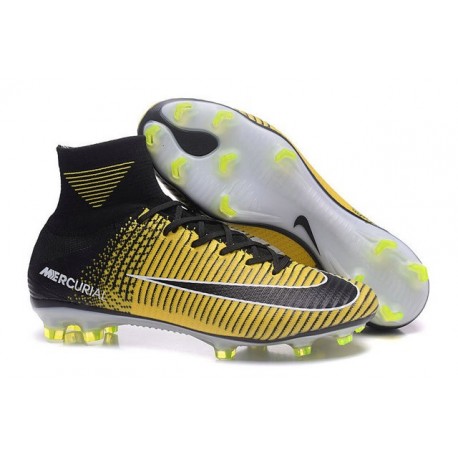 Nike Mercurial Superfly V FG Scarpa Calcio Giallo Nero Bianco