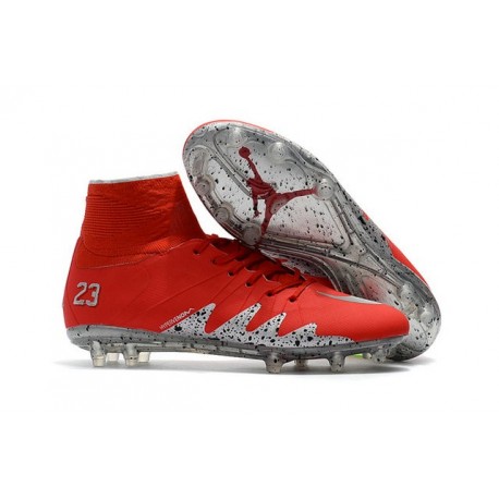 Scarpe Neymar X Jordan NJR Nike Hypervenom Phantom II FG - Rosso Metallico