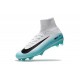 Nike Mercurial Superfly V FG Scarpa Calcio Bianco Blu Nero