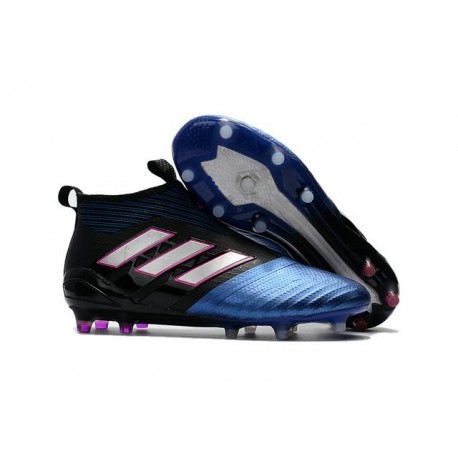 adidas ACE17+ PureControl FG Uomo Scarpe Calcio Nero Bianco Blu