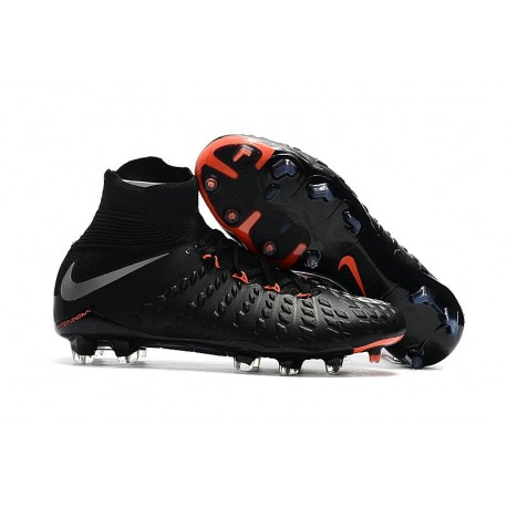 Scarpe Calcio Nuovo Nike Hypervenom Phantom III DF FG ACC - Nero Metallico