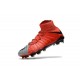 Scarpe Calcio Nuovo Nike Hypervenom Phantom III DF FG ACC - Rosso Grigio