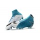 Scarpe Calcio Nuovo Nike Hypervenom Phantom III DF FG ACC - Blu Bianco