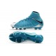 Scarpe Calcio Nuovo Nike Hypervenom Phantom III DF FG ACC - Blu Bianco