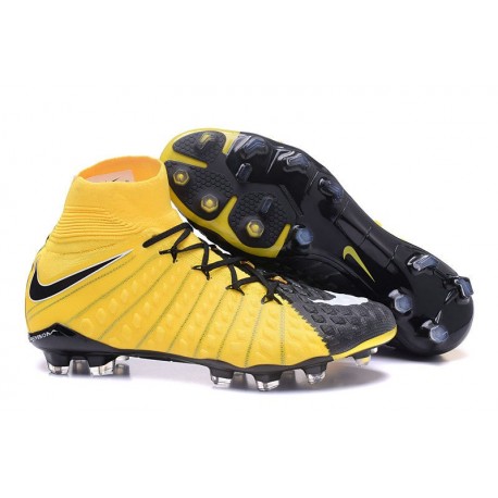 Nike Scarpa Hypervenom Phantom 3 DF FG Uomo (Nero Giallo)