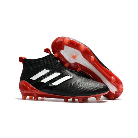 adidas ACE17+ PureControl PRIMEKNIT FG Scarpe - Nero Bianco Rosso