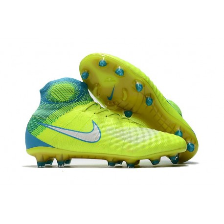 Nike Magista Obra 2 FG ACC 2017 Scarpa di Calcio Verde Blu