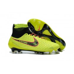 Nuovo Scarpa Calcetto Nike Magista Obra FG Uomo Verde Nero Arancio