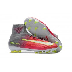 Nike Mercurial Superfly 5 FG Scarpe da Calcio Nuove 2017 - Rosa Grigio Giallo
