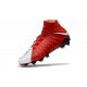 Scarpe Calcio Nuovo Nike Hypervenom Phantom III DF FG ACC Rosso Bianco