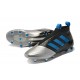 adidas Scarpa ACE 17+ PureControl Laceless FG - Nero Metallico Blu