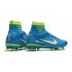 Scarpa Calcio Nuovo Neymar Blu Verde Nike Mercurial Superfly V FG ACC