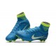 Scarpa Calcio Nuovo Neymar Blu Verde Nike Mercurial Superfly V FG ACC