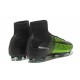 Scarpa Calcio Nuovo Nike Mercurial Superfly V FG ACC Verde Nero