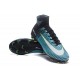 Scarpa Calcio Nuovo Nike Mercurial Superfly V FG ACC Blu Bianco Verde