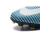 Scarpa Calcio Nuovo Nike Mercurial Superfly V FG ACC Blu Bianco Verde
