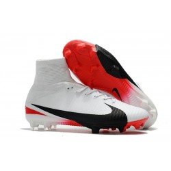 Scarpa Calcio Nuovo Nike Mercurial Superfly V FG ACC Bianco Rouge Noir