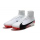 Scarpa Calcio Nuovo Nike Mercurial Superfly V FG ACC Bianco Rouge Noir