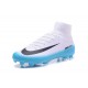 Scarpa Calcio Nuovo Nike Mercurial Superfly V FG ACC Bianco Blu