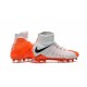 Nike Hypervenom Phantom III DF FG Flyknit Scarpe Calcio - Bianco Arancio