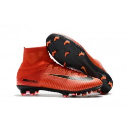 Scarpa Calcio Nuovo Nike Mercurial Superfly V FG ACC Rosso Nero