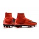 Scarpa Calcio Nuovo Nike Mercurial Superfly V FG ACC Rosso Nero