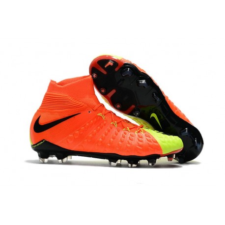 Nike Hypervenom Phantom III DF FG Flyknit Scarpe Calcio - Amarillo Giallo