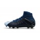 Nike Hypervenom Phantom III DF FG Flyknit Scarpe Calcio - Nero Blu