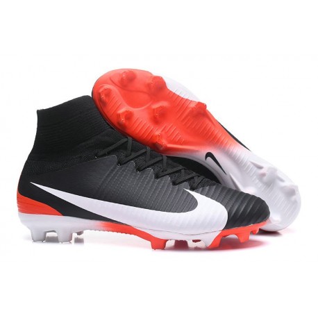 Nike Scarpe da Calcio Mercurial Superfly 5 FG Uomo - Nero Bianco Rosso
