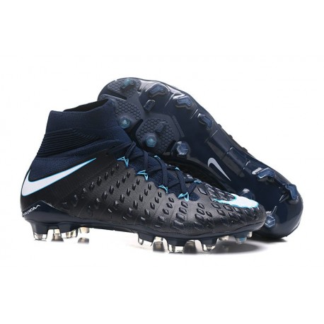 Nike Hypervenom Phantom III DF FG Flyknit Scarpe Calcio - Nero Bianco