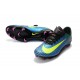 Nuovo Scarpe Uomo Nike Mercurial Vapor 11 FG ACC Blu Giallo