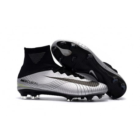 Nike Mercurial Superfly V DF FG Nuovo Scarpe - Metallico Nero