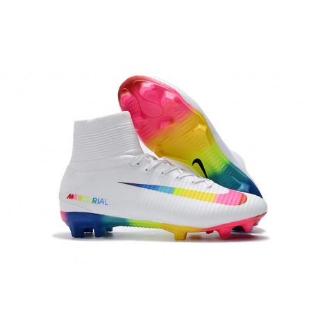 Nike Mercurial Superfly V DF FG Nuovo Scarpe - Bianco Multicolore