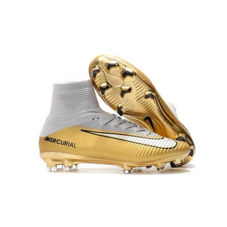 Nike Mercurial Superfly 5 DF FG ACC CR7 Quinto Triunfo Scarpa -Oro Bianco