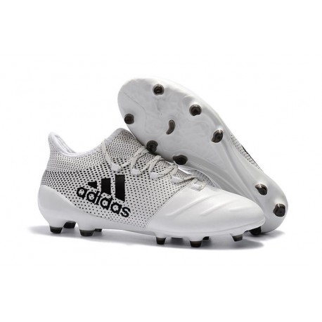 Adidas X 17.1 FG - Scarpe da Calcetto Con Tacchetti - Bianco Nero