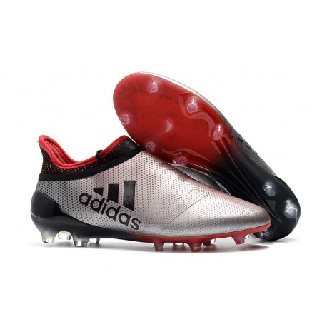 Scarpe da Calcio Uomo adidas Adidas X 17+ Purespeed FG - Argento Rosso