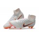 Nike Scarpe da Calcio Mercurial Superfly 6 Elite FG Bianco Grigio Arancio