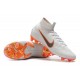 Nike Scarpe da Calcio Mercurial Superfly 6 Elite FG Bianco Grigio Arancio