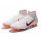 Nike Scarpe da Calcio Mercurial Superfly 6 Elite FG Bianco Grigio Arancio