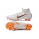 Nike Scarpe da Calcio Mercurial Superfly 6 Elite FG Bianco Grigio Arancio