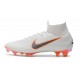 Nike Scarpe da Calcio Mercurial Superfly 6 Elite FG Bianco Grigio Arancio